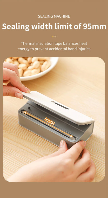 Plastic Bags Sealer Mini Sealing Machine Portable Handheld Mini Heat Bag Sealer USB Rechargeable Food Packaging Sealing Machine