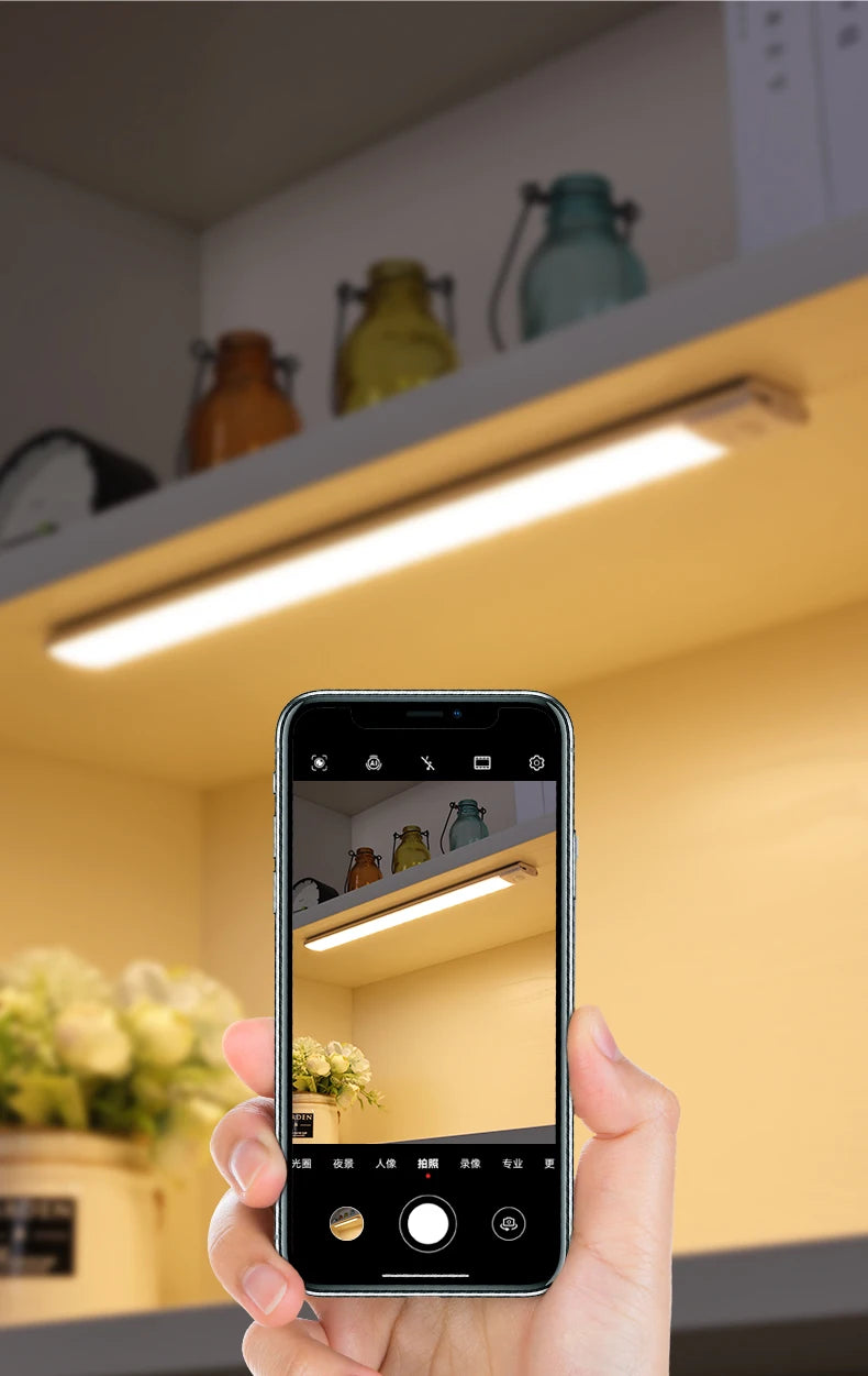Motion Sensor Rechargeable Under Cabinet LED Light | ViralVaultX