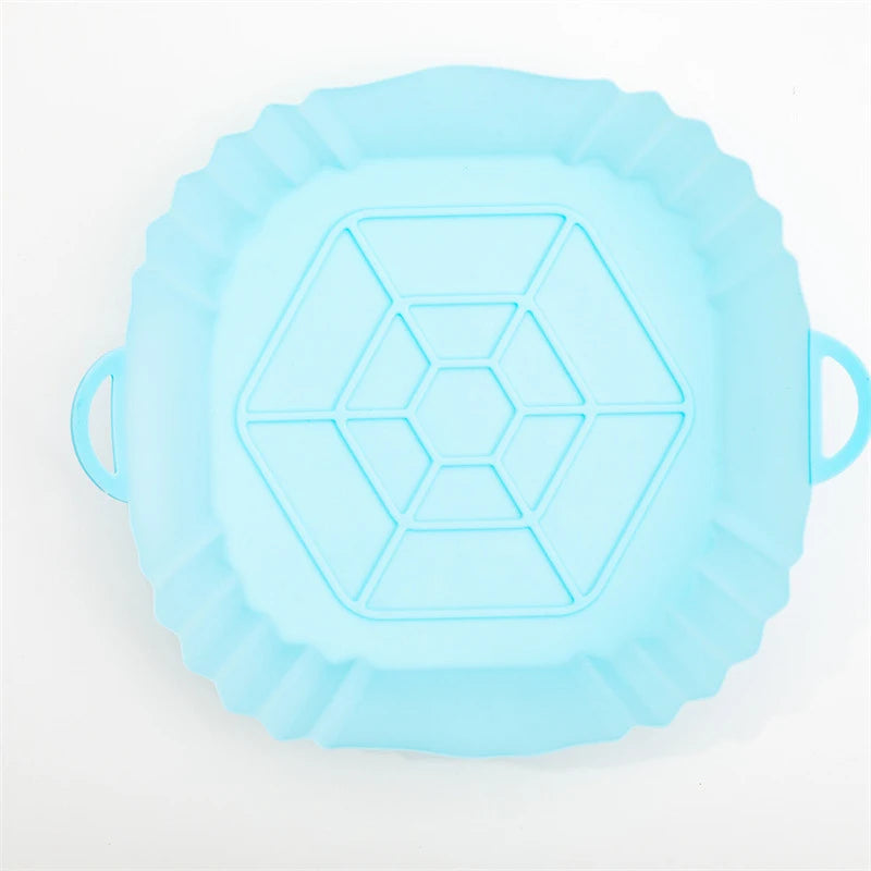 Reusable Silicone Air Fryer Liners – Non-Stick Food Safe Air Fryer Basket Pot (Round & Square)