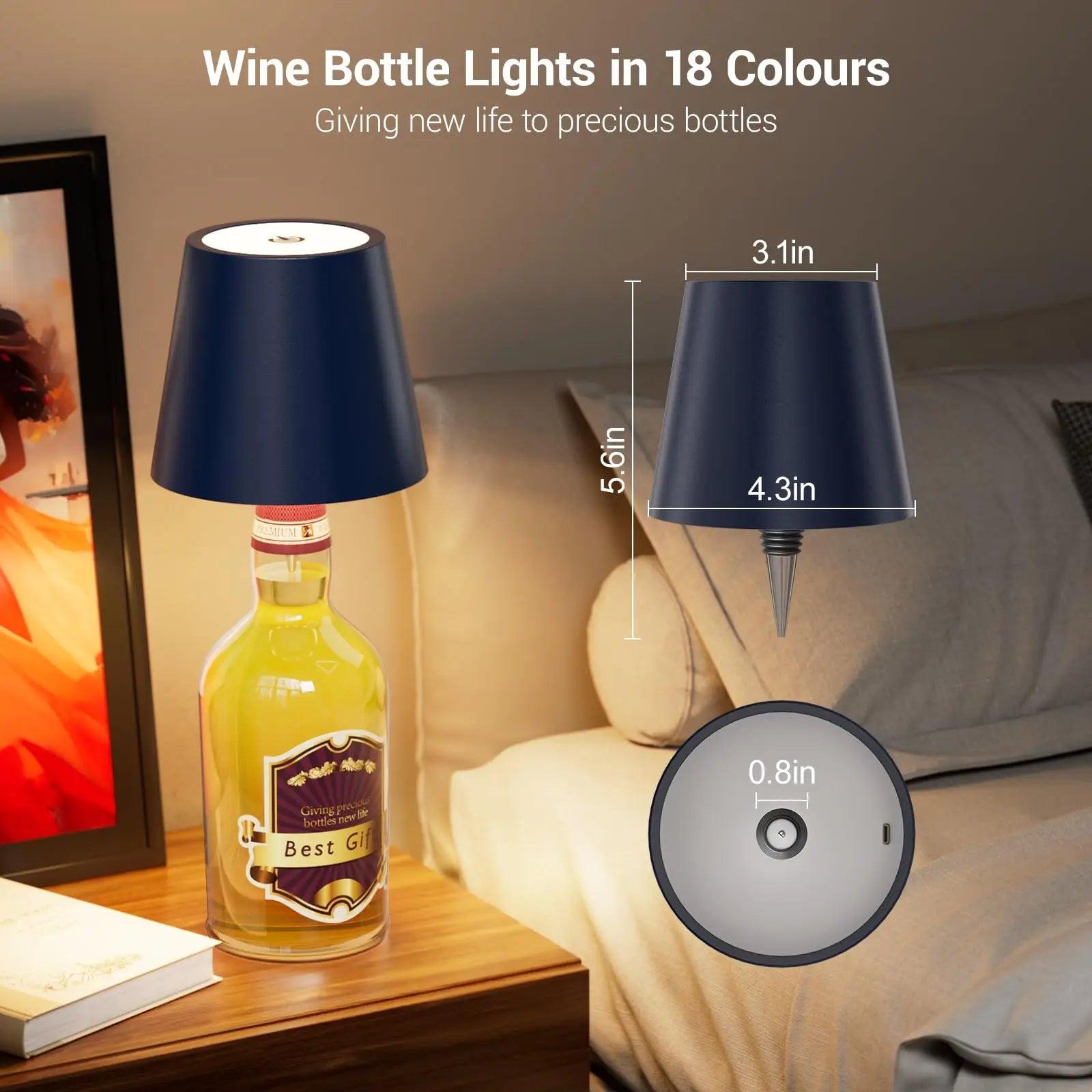 Bottle lamp insert in Black and White