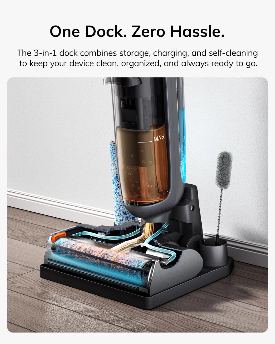 ILIFE W90 Pro Cordless Wet Dry Vacuum Cleaner & Smart Mop | 7000Pa Suction | Self-Cleaning Floor Washer