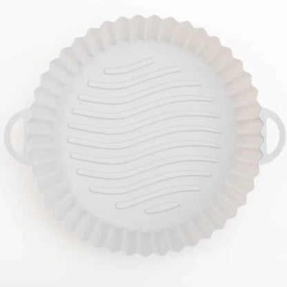 Reusable Silicone Air Fryer Liners – Non-Stick Food Safe Air Fryer Basket Pot (Round & Square)