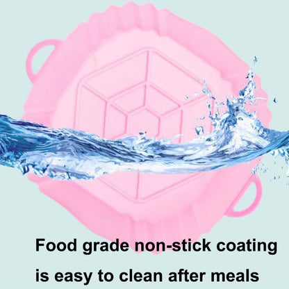 Reusable Silicone Air Fryer Liners – Non-Stick Food Safe Air Fryer Basket Pot (Round & Square)