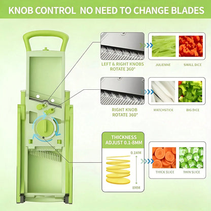Multifunctional vegetable slicer and dicer for food preparation