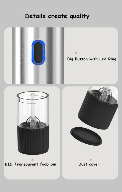 stainless steel pepper grinder