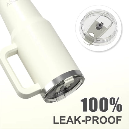 WATERSY 20oz/30oz/40oz Tumbler with Handle & Straw Large Capacity Insulated Cup, 304 Stainless Steel Vacuum Thermal Mug