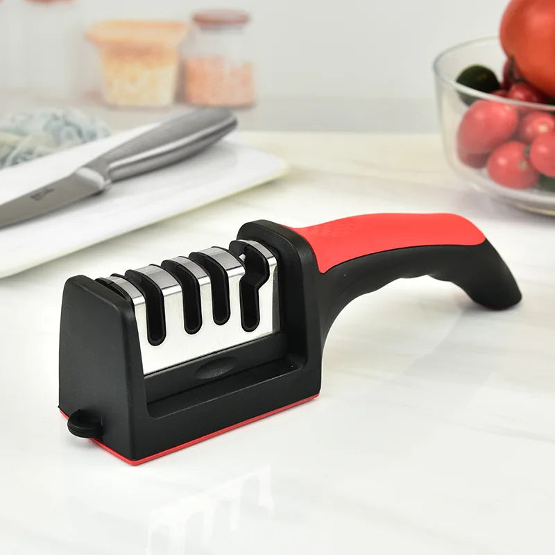 4-Stage Kitchen Knife Sharpener | Professional Manual Sharpening Tool | ViralVaultX
