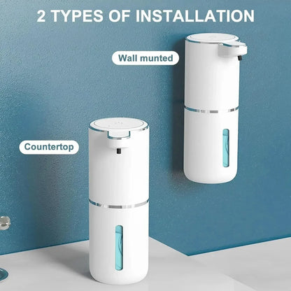 TouchFlow™ Automatic Foaming Soap Dispenser – USB Rechargeable Touchless Sensor, 380ML, 4 Adjustable Foam Levels