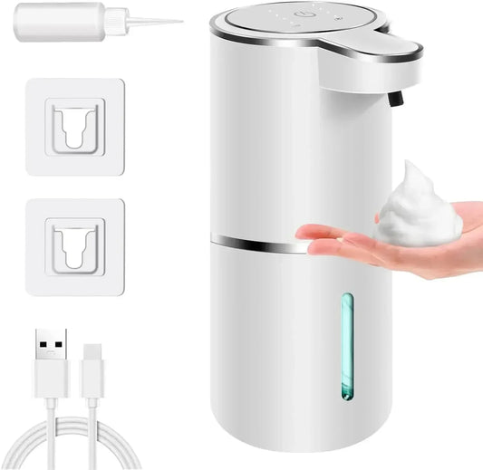 White dispenser on a kitchen sink.