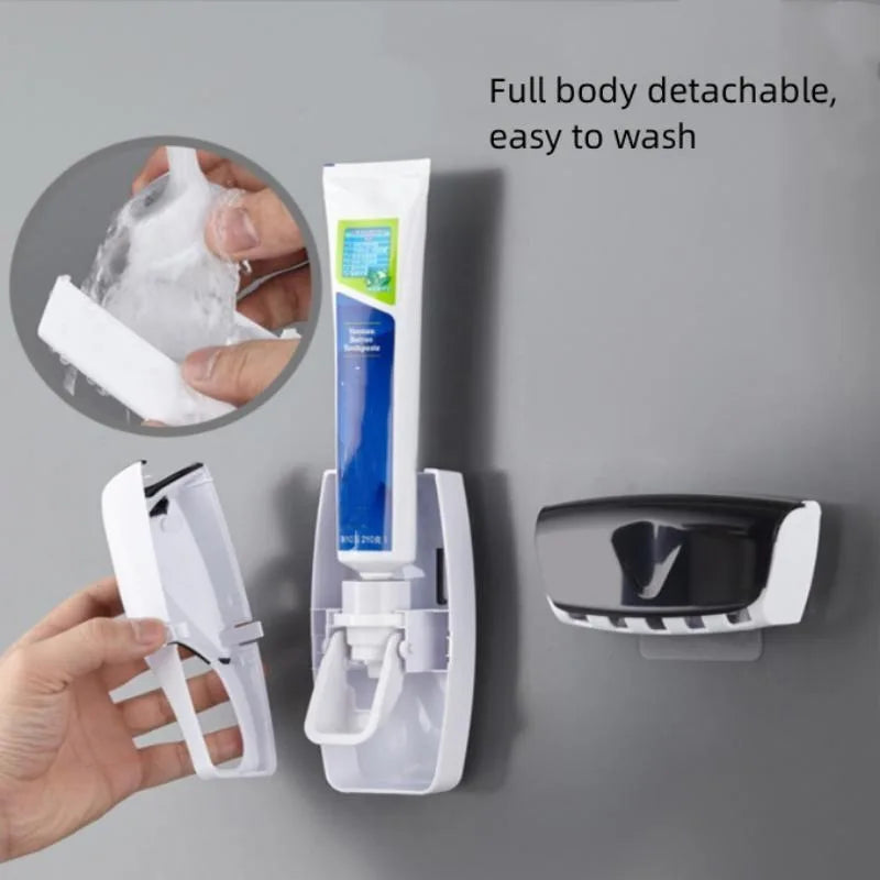 Wall-Mounted Automatic Toothbrush & Toothpaste Holder Set | ViralVaultX