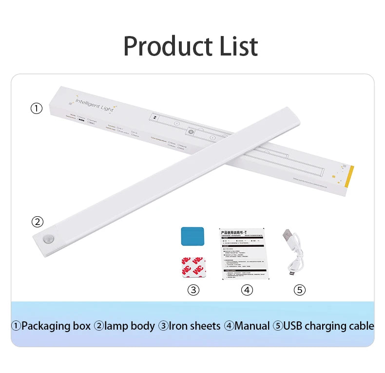 Motion Sensor Rechargeable Under Cabinet LED Light | ViralVaultX