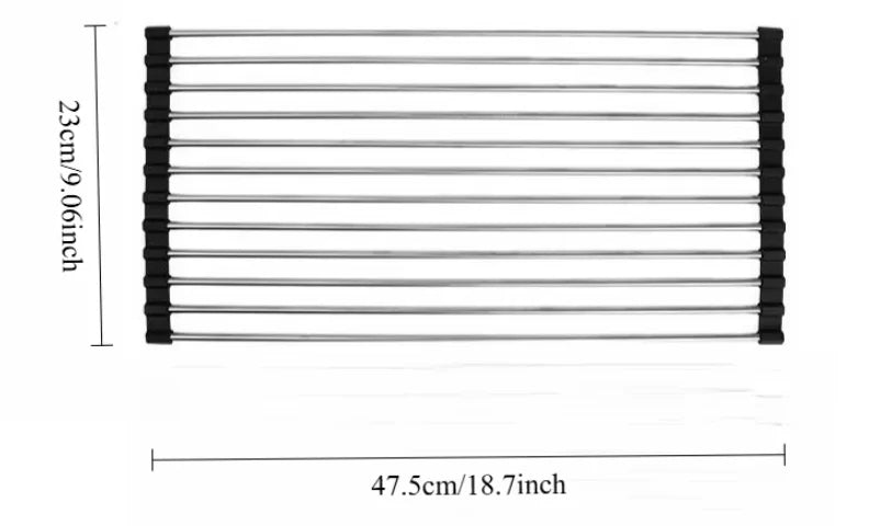 Multipurpose Roll-Up Dish Drying Rack | Space-Saving Over Sink Rack