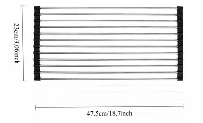 Multipurpose Roll-Up Dish Drying Rack | Space-Saving Over Sink Rack