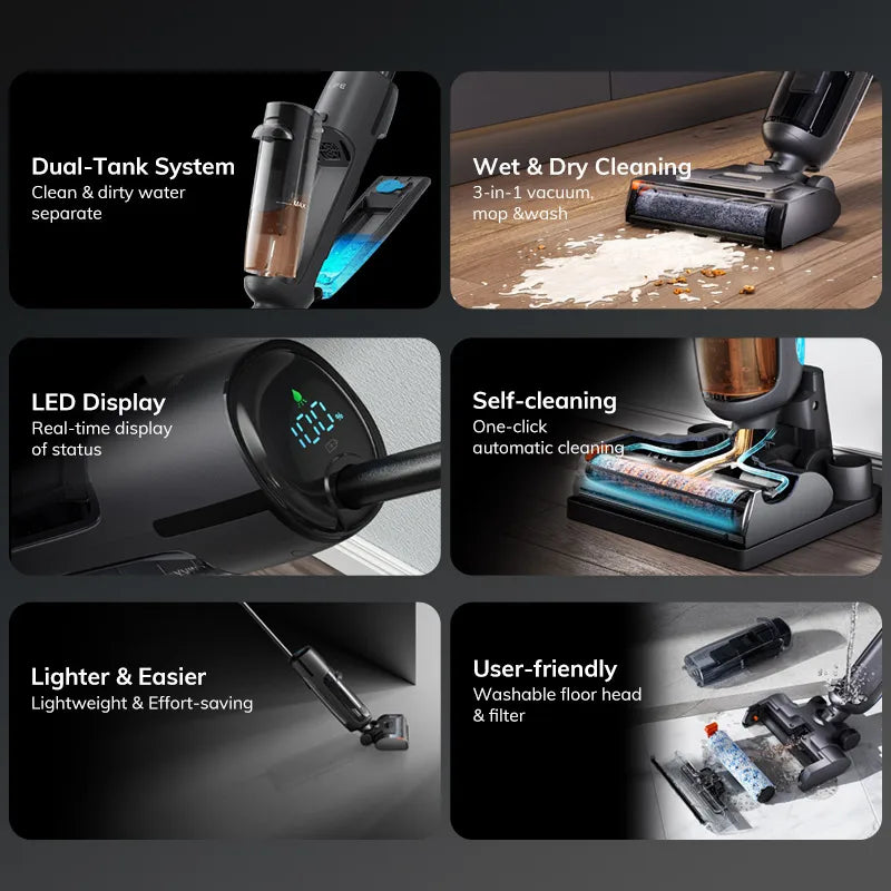 ILIFE W90 Pro vacuum mop combo for hardwood floors