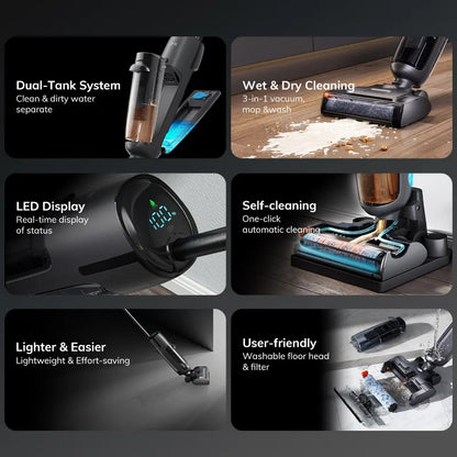 ILIFE W90 Pro vacuum mop combo for hardwood floors