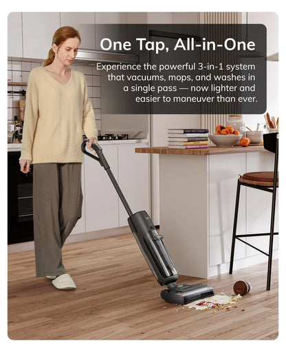 Powerful 7000Pa cordless vacuum and floor washer