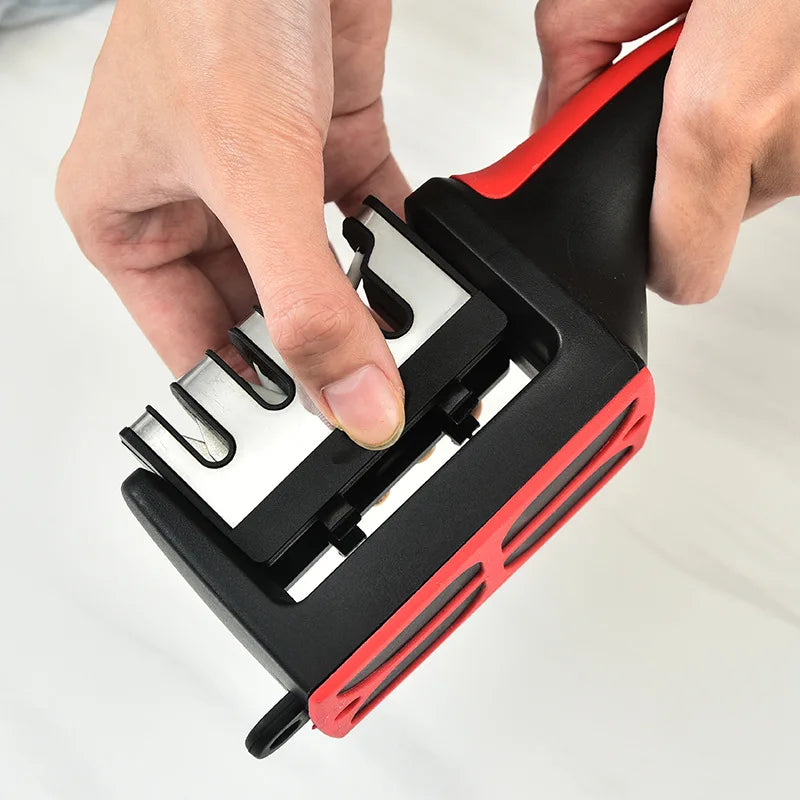 4-Stage Kitchen Knife Sharpener | Professional Manual Sharpening Tool | ViralVaultX