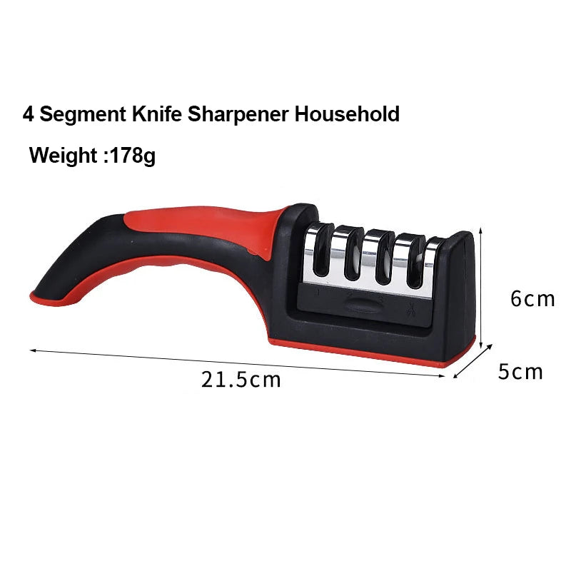 4-Stage Kitchen Knife Sharpener | Professional Manual Sharpening Tool | ViralVaultX