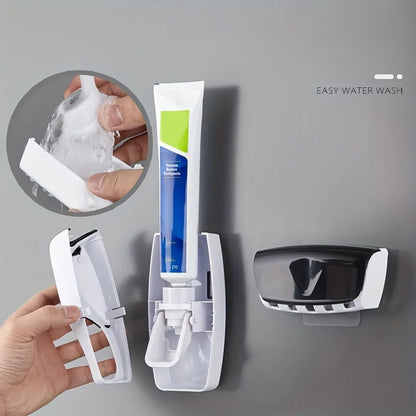 Wall-Mounted Automatic Toothbrush & Toothpaste Holder Set | ViralVaultX