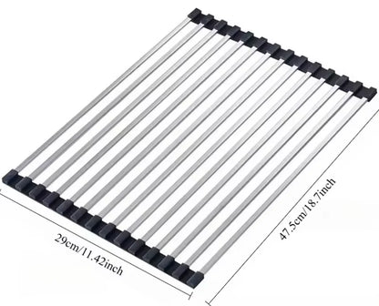 Multipurpose Roll-Up Dish Drying Rack | Space-Saving Over Sink Rack