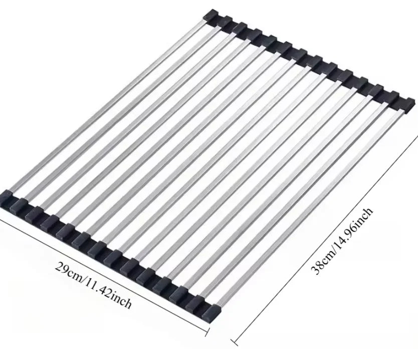 Multipurpose Roll-Up Dish Drying Rack | Space-Saving Over Sink Rack