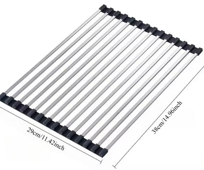 Multipurpose Roll-Up Dish Drying Rack | Space-Saving Over Sink Rack