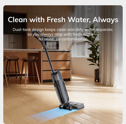 ILIFE W90 Pro cordless wet dry vacuum cleaner and smart mop with 7000Pa suction and self-cleaning system