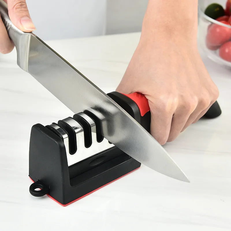 4-Stage Kitchen Knife Sharpener | Professional Manual Sharpening Tool | ViralVaultX