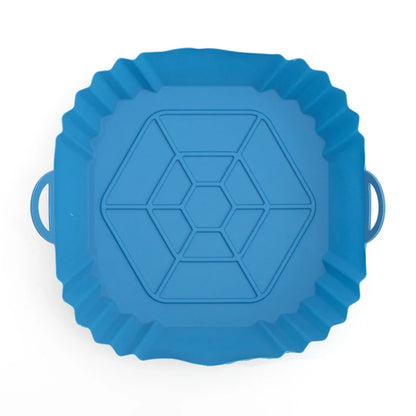 Reusable Silicone Air Fryer Liners – Non-Stick Food Safe Air Fryer Basket Pot (Round & Square)