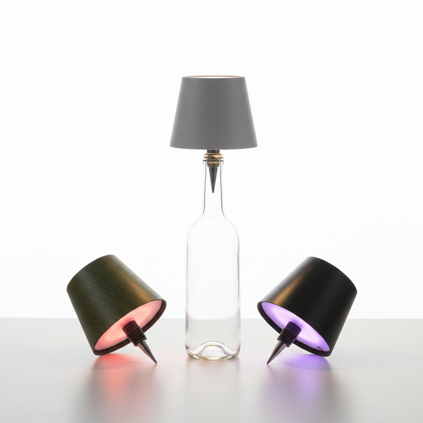 Lámpara de Botella LED Recargable – Luz Inalámbrica que Cambia de Color