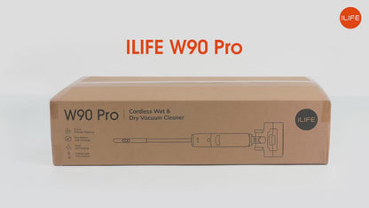Aspiradora inalámbrica en seco y húmedo y mopa inteligente ILIFE W90 Pro | Succión de 7000Pa | Limpiador de suelos con autolimpieza